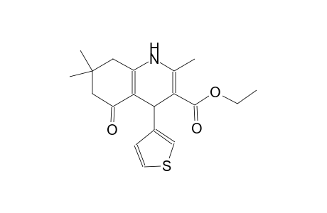 3-quinolinecarboxylic acid, 1,4,5,6,7,8-hexahydro-2,7,7-trimethyl-5-oxo-4-(3-thienyl)-, ethyl ester