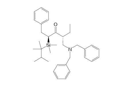 (-)-(2S,4R)-4-[(Dibenzylaminomethyl]-2-[1,1-dimethyl-1-(1,1,2-trimethylpropyl)silyl]-1-phenylylhexan-3-one