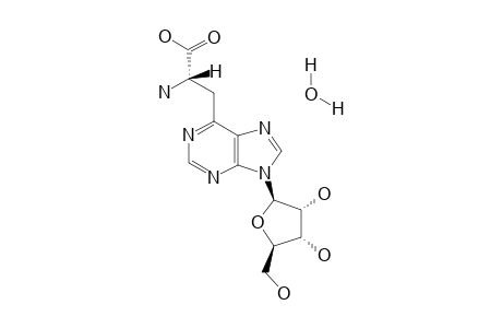 (S)-3-[9-(BETA-D-RIBOFURANOSYL)-PURIN-6-YL]-2-AMINO-PROPANOIC-ACID-MONOHYDRATE
