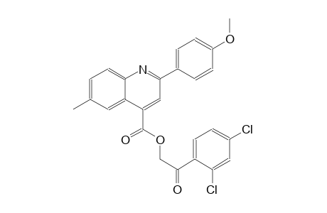 2-(2,4-dichlorophenyl)-2-oxoethyl 2-(4-methoxyphenyl)-6-methyl-4-quinolinecarboxylate