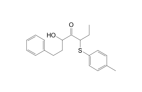 3-Hydrooxy-1-phenyl-5-(p-tolylthio)-4-heptanone