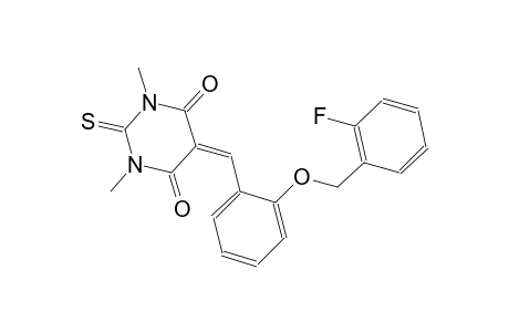 5-{2-[(2-fluorobenzyl)oxy]benzylidene}-1,3-dimethyl-2-thioxodihydro-4,6(1H,5H)-pyrimidinedione