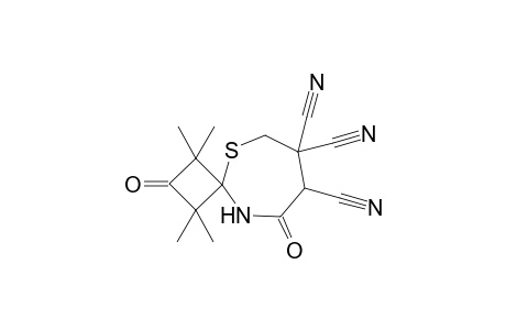 1,1,3,3-Tetramethyl-2,9-dioxo-5-thia-10-azaspiro[3.6]decane-7,7,8-tricarbonitrile