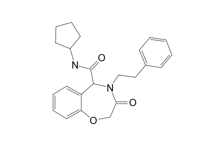 N-Cyclopentyl-3-oxo-4-phenethyl-2,3,4,5-tetrahydrobenzo[F][1,4]oxazepine-5-carboxamide