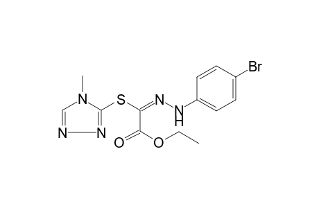Acetic acid, 2-(4-bromophenylhydrazono)-2-(4-methyl-4H-1,2,4-triazol-3-ylthio)-, ethyl ester