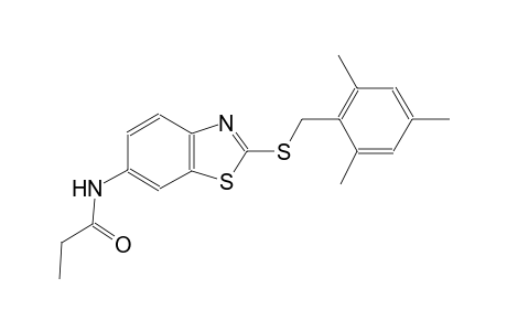 propanamide, N-[2-[[(2,4,6-trimethylphenyl)methyl]thio]-6-benzothiazolyl]-