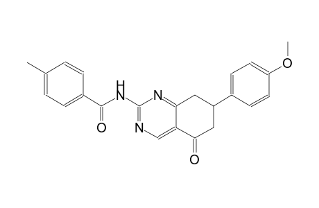 N-[7-(4-methoxyphenyl)-5-oxo-5,6,7,8-tetrahydro-2-quinazolinyl]-4-methylbenzamide
