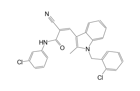 (2Z)-3-[1-(2-chlorobenzyl)-2-methyl-1H-indol-3-yl]-N-(3-chlorophenyl)-2-cyano-2-propenamide