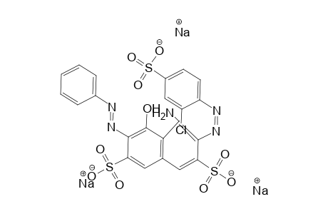 2,7-Naphthalenedisulfonic acid, 4-amino-3-[(2-chloro-4-sulfophenyl)azo]-5-hydroxy-6-(phenylazo)-, trisodium salt