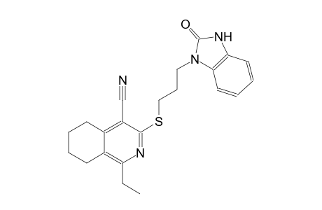 1-ethyl-3-{[3-(2-oxo-2,3-dihydro-1H-benzimidazol-1-yl)propyl]sulfanyl}-5,6,7,8-tetrahydro-4-isoquinolinecarbonitrile