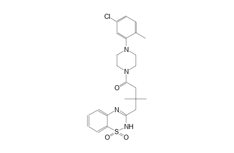 3-{4-[4-(5-chloro-2-methylphenyl)-1-piperazinyl]-2,2-dimethyl-4-oxobutyl}-2H-1,2,4-benzothiadiazine 1,1-dioxide