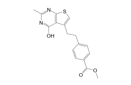 Methyl 4-[2-(2-Methyl-4-hydroxy thieno[2,3-d]pyrimidin-5-yl)ethyl]benzoate