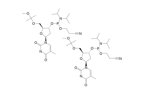 [R(P)/S(P)]-5'-O-(1-METHOXY-1-METHYLETHYL)-THYMIDINE-3'-(2-CYANOETHYL-N,N-DIISOPROPYL)-PHOSPHOR-AMIDITE;MIXTURE