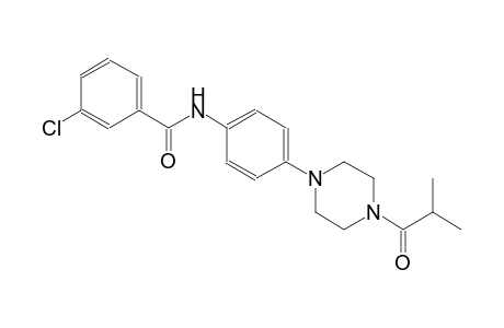 3-chloro-N-[4-(4-isobutyryl-1-piperazinyl)phenyl]benzamide
