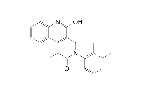 N-(2,3-dimethylphenyl)-N-[(2-hydroxy-3-quinolinyl)methyl]propanamide