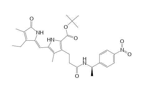 1H-Pyrrole-2-carboxylic acid, 5-[(3-ethyl-1,5-dihydro-4-methyl-5-oxo-2H-pyrrol-2-ylidene)methyl]-4-methyl-3-[3-[[1-(4-nitrophenyl)ethyl]amino]-3-oxopropyl]-, 1,1-dimethylethyl ester, [R-(Z)]-