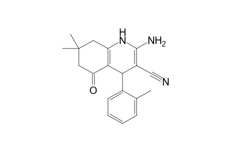 2-Amino-5-keto-7,7-dimethyl-4-(o-tolyl)-1,4,6,8-tetrahydroquinoline-3-carbonitrile