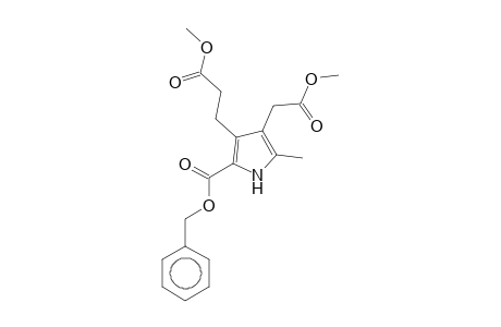 (phenylmethyl) 4-(2-methoxy-2-oxidanylidene-ethyl)-3-(3-methoxy-3-oxidanylidene-propyl)-5-methyl-1H-pyrrole-2-carboxylate