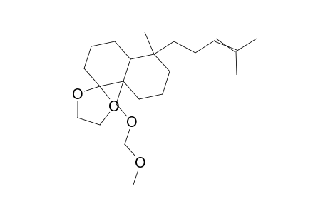 (4as,5s,8as)-(-)-8a.beta.-methoxymethoxymethyl-5.beta.-methyl-5.alpha.-(4-methyl-3-pentenyl)-3,4,4a,5,6,7,8,8a-octahydronaphthalen-1(2h)-one 1-ethylene acetal