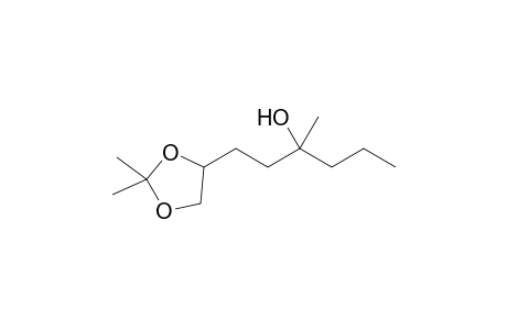 2,2-Dimethyl-4-(3-hydroxy-3-methylhexyl)-1,3-dioxolane