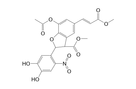 Methyl (E)-3-[7-Hydroxy-2-(4,5-dihydroxy-2-nitrophenyl)-3-methoxycarbonyl-2,3-dihydro-1-benzofuran-5-yl]propenoate Acetyl dev