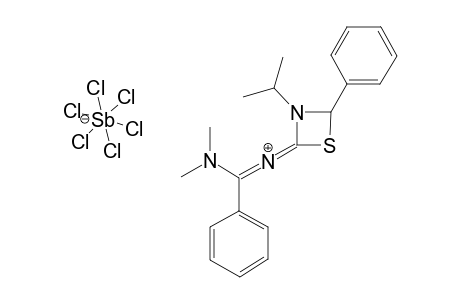 N(2)-(3-ISOPROPYL-4-PHENYL-1,3-THIAZETIDIN-2-YLIDENE)-N(1),N(1)-DIMETHYLBENZAMIDINIUM-HEXACHLOROANTIMONATE