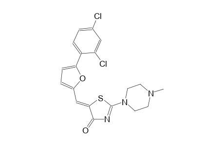 (5Z)-5-{[5-(2,4-dichlorophenyl)-2-furyl]methylene}-2-(4-methyl-1-piperazinyl)-1,3-thiazol-4(5H)-one