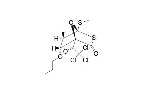 EXO-6-METHYL-1-(METHYLTHIO)-ENDO-5-PROPOXY-4-(TRICHLOROACETYL)-7-OXA-2-THIABICYCLO-[2.2.1]-HEPTANE-3-ONE
