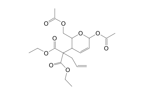 1,6-Di-O-acetyl-4-[bis(ethoxycarbonyl)but-3-enyl]-2,3,4-trideoxy-.alpha.,D-erythro-hex-2-enopyranoside