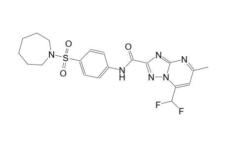 7-(difluoromethyl)-N-[4-(hexahydro-1H-azepin-1-ylsulfonyl)phenyl]-5-methyl[1,2,4]triazolo[1,5-a]pyrimidine-2-carboxamide