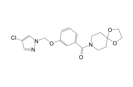 8-{3-[(4-chloro-1H-pyrazol-1-yl)methoxy]benzoyl}-1,4-dioxa-8-azaspiro[4.5]decane