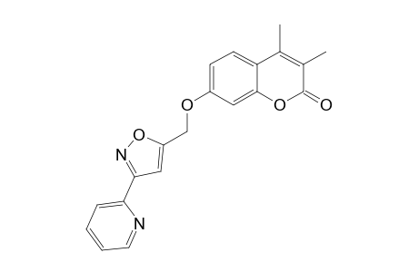 2H-1-Benzopyran-2-one, 3,4-dimethyl-7-[[3-(2-pyridinyl)-5-isoxazolyl]methoxy]-