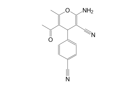 4H-pyran-3-carbonitrile, 5-acetyl-2-amino-4-(4-cyanophenyl)-6-methyl-