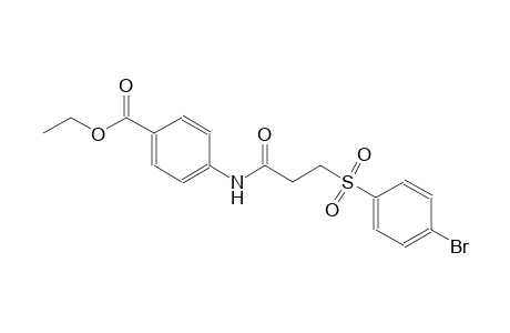benzoic acid, 4-[[3-[(4-bromophenyl)sulfonyl]-1-oxopropyl]amino]-, ethyl ester