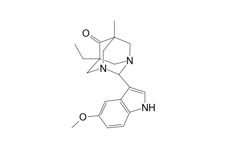 1,3-Diazatricyclo[3.3.1.1(3,7)]decan-6-one, 5-ethyl-2-(5-methoxy-1H-indol-3-yl)-7-methyl-