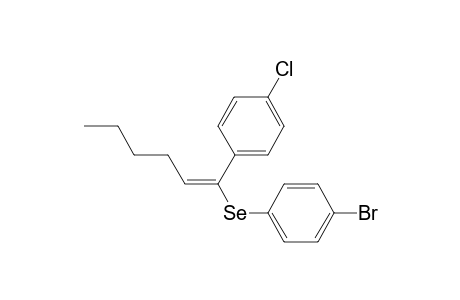 (E)-1-(4-Chlorophenyl)-1-(4-bromophenylseleno)-1-hexene