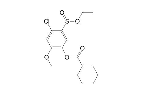 Cyclohexanecarboxylic acid, 2-methoxy-4-chloro-5-(ethoxysulfo)phenyl ester