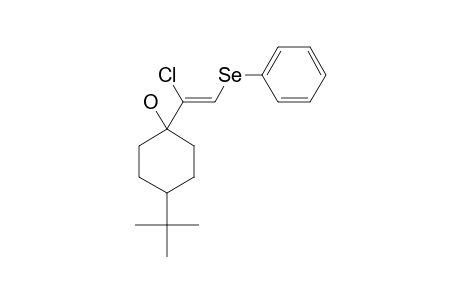 TRANS-1-(E-2'-PHENYLSELENO-1'-CHLOROETHENYL)-4-TERT.-BUTYL-CYCLOHEXANOL