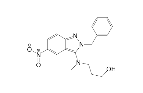 2-Benzyl-3-[(3-hydroxypropyl)methylamino]-5-nitro-2H-indazole