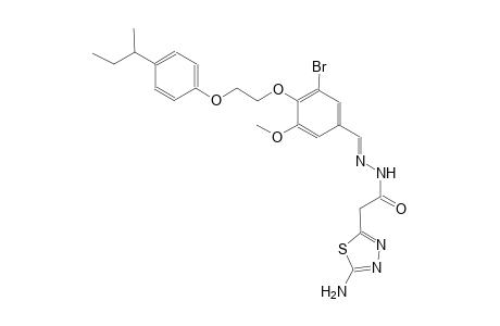 2-(5-amino-1,3,4-thiadiazol-2-yl)-N'-((E)-{3-bromo-4-[2-(4-sec-butylphenoxy)ethoxy]-5-methoxyphenyl}methylidene)acetohydrazide