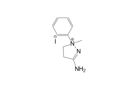 3-amino-1-methyl-1-phenyl-4,5-dihydro-1H-pyrazol-1-ium iodide