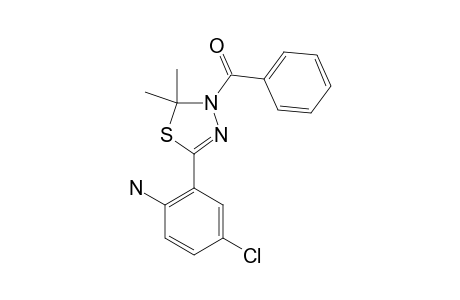 3-PHENYLCARBONYL-5-(2-AMINO-5-CHLOROPHENYL)-2,2-DIMETHYL-2,3-DIHYDRO-1,3,4-THIADIAZOLE
