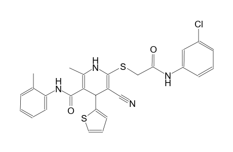 6-{[2-(3-chloroanilino)-2-oxoethyl]sulfanyl}-5-cyano-2-methyl-N-(2-methylphenyl)-4-(2-thienyl)-1,4-dihydro-3-pyridinecarboxamide