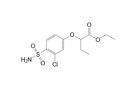 2-(3-chloro-4-sulfamoylphenoxy)butyric acid, ethyl ester