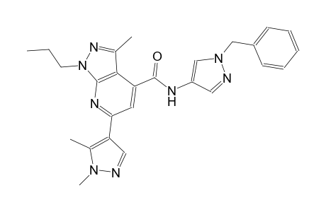 N-(1-benzyl-1H-pyrazol-4-yl)-6-(1,5-dimethyl-1H-pyrazol-4-yl)-3-methyl-1-propyl-1H-pyrazolo[3,4-b]pyridine-4-carboxamide