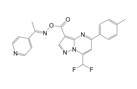 (1E)-1-(4-pyridinyl)ethanone O-{[7-(difluoromethyl)-5-(4-methylphenyl)pyrazolo[1,5-a]pyrimidin-3-yl]carbonyl}oxime