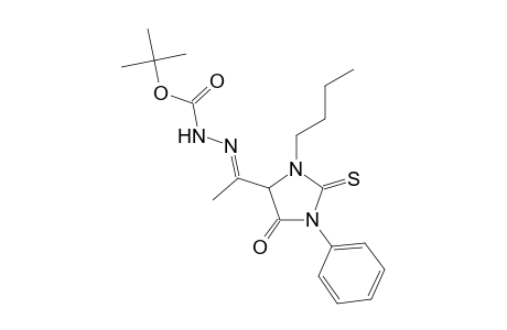 t e r t -B u t y l 2 -[1 -(3 -b u t yl -5 -o x o -1 -p h e nyl -2 -thioxoimidazolidin-4-yl)ethyl idene]hydrazinecarboxylate