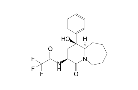 (1S,3S,10aR)-(+-)-3-Trifluoroacetylamino-1-hydroxy-1-phenylperhydropyrido[1,2-a]azepin-4-one