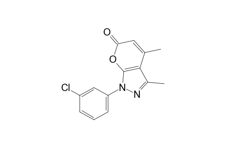 1-(m-chlorophenyl)-3,4-dimethylpyrano[2,3-c]pyrazol-6(1H)-one