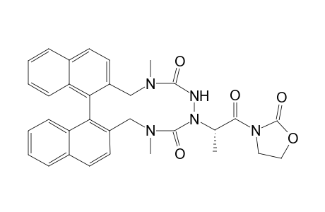 (R)-4,9-Dimethyl-6-[(1S)-1-methyl-2-oxo-2-(2-oxo-1,3-oxazolidin-3-yl)ethyl-3,4,5,6,7,8,9,10-octahydro-dinaphtho[2,1-f:1',2'-h][1,2,4,11]tetrazacyclododecine-5,8-dione